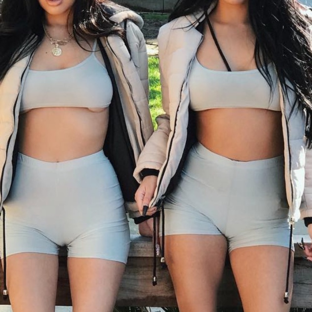 Sage Biker Short Set